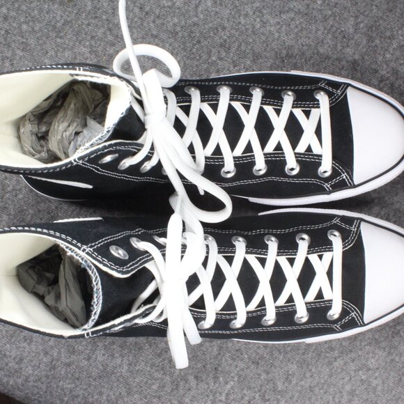 Converse X-HI Extra Knee High Platform Canvas Sneakers Black White Mens Size 11 - Picture 10 of 12